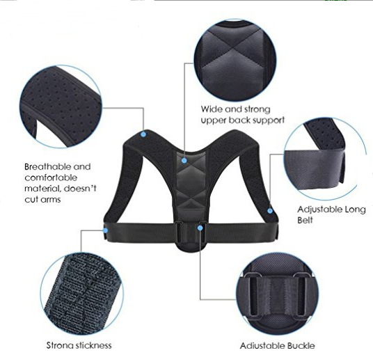 SyeJam®  Back Posture Corrector Support with Adjustable Strap - SyeJam